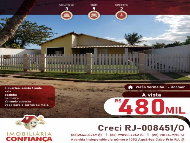 #257 - Casa para Venda em Cabo Frio - RJ