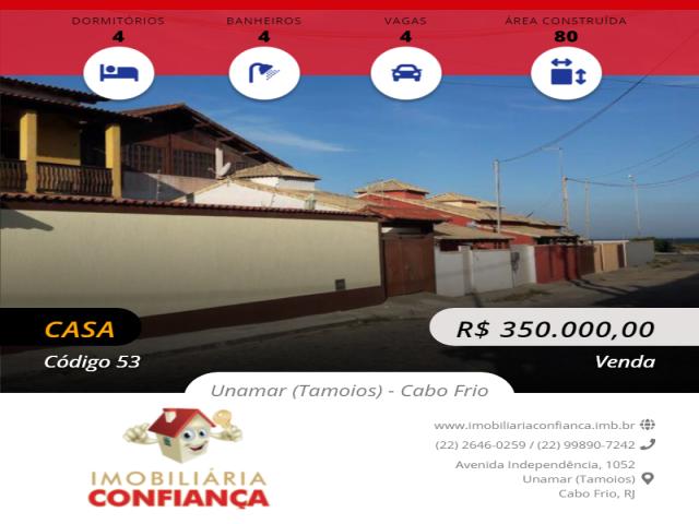 #53 - Casa para Venda em Cabo Frio - RJ