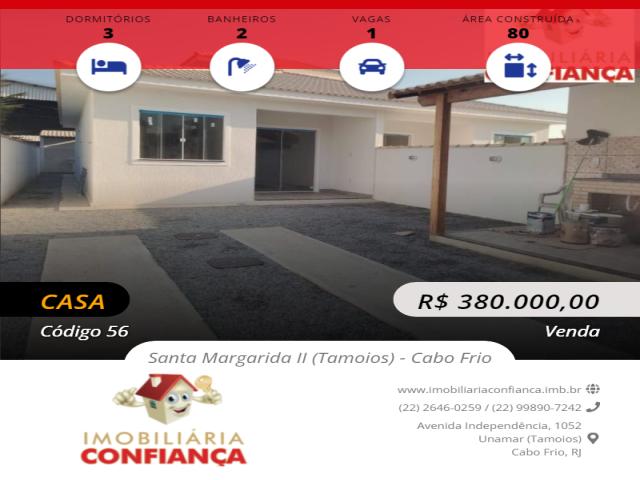 #56 - Casa para Venda em Cabo Frio - RJ