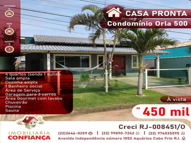 #60 - Casa para Venda em Cabo Frio - RJ