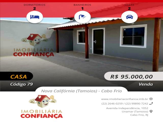 #79 - Casa para Venda em Cabo Frio - RJ