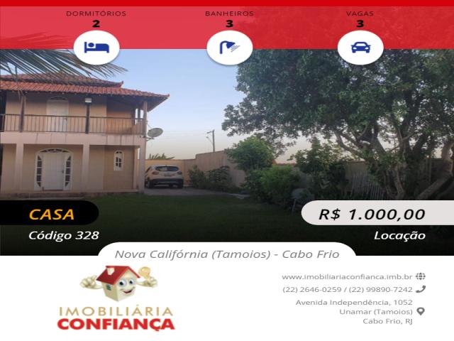 #328 - Casa para Locação em Cabo Frio - RJ - 1