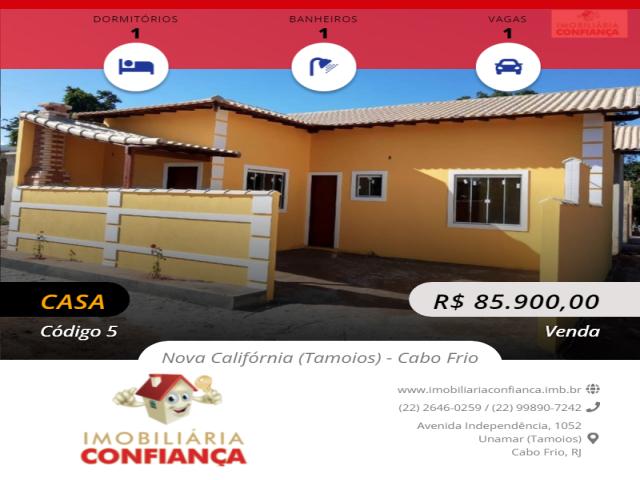 #5 - Casa para Venda em Cabo Frio - RJ