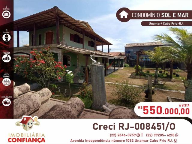 #553 - Casa para Venda em Cabo Frio - RJ