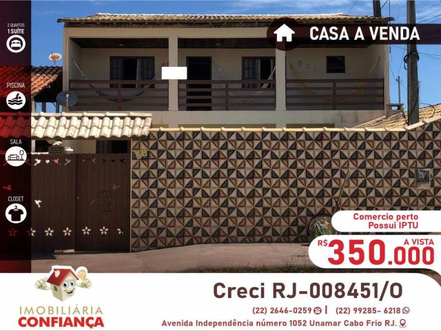 #483 - Casa para Venda em Cabo Frio - RJ