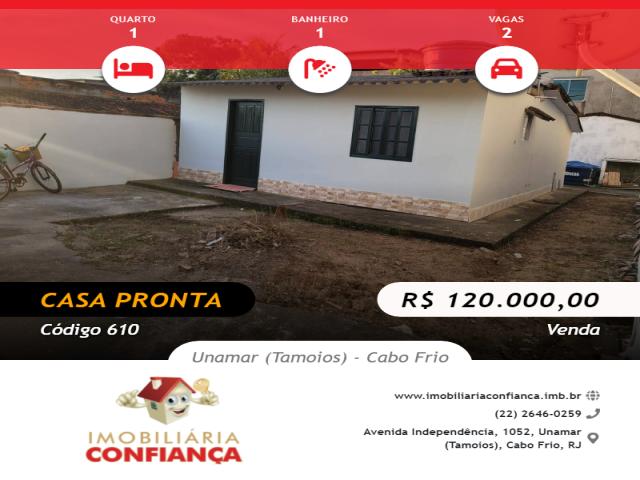 #610 - Casa para Venda em Cabo Frio - RJ